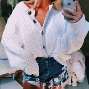 Chunky White Sweater